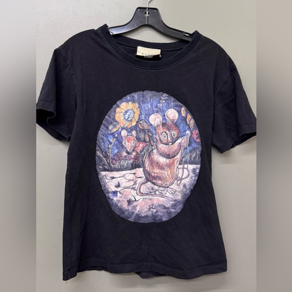 Gucci Beatrix Potter Graphic T-Shirt in Black size Small - Picture 2 of 12